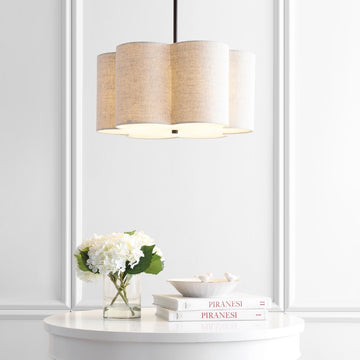 Heather 20" Adjustable Metal LED Pendant - JONATHAN Y